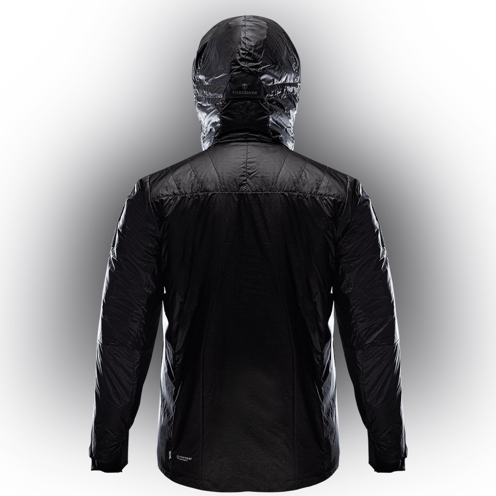 LIKE NEW THRUDARK MEN’S ZIP HOODED ENGAGE JACKET BLACK SIZE XXXL FITS LIKE XL - Picture 3 of 11